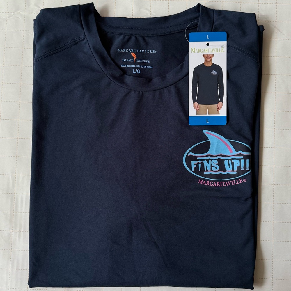 Margaritaville Blue Rash Guard Swim Shirt